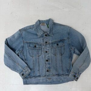 Vimtage Stylish Light Blue Denim Jacket 90s Rare Retro Faded Y2k